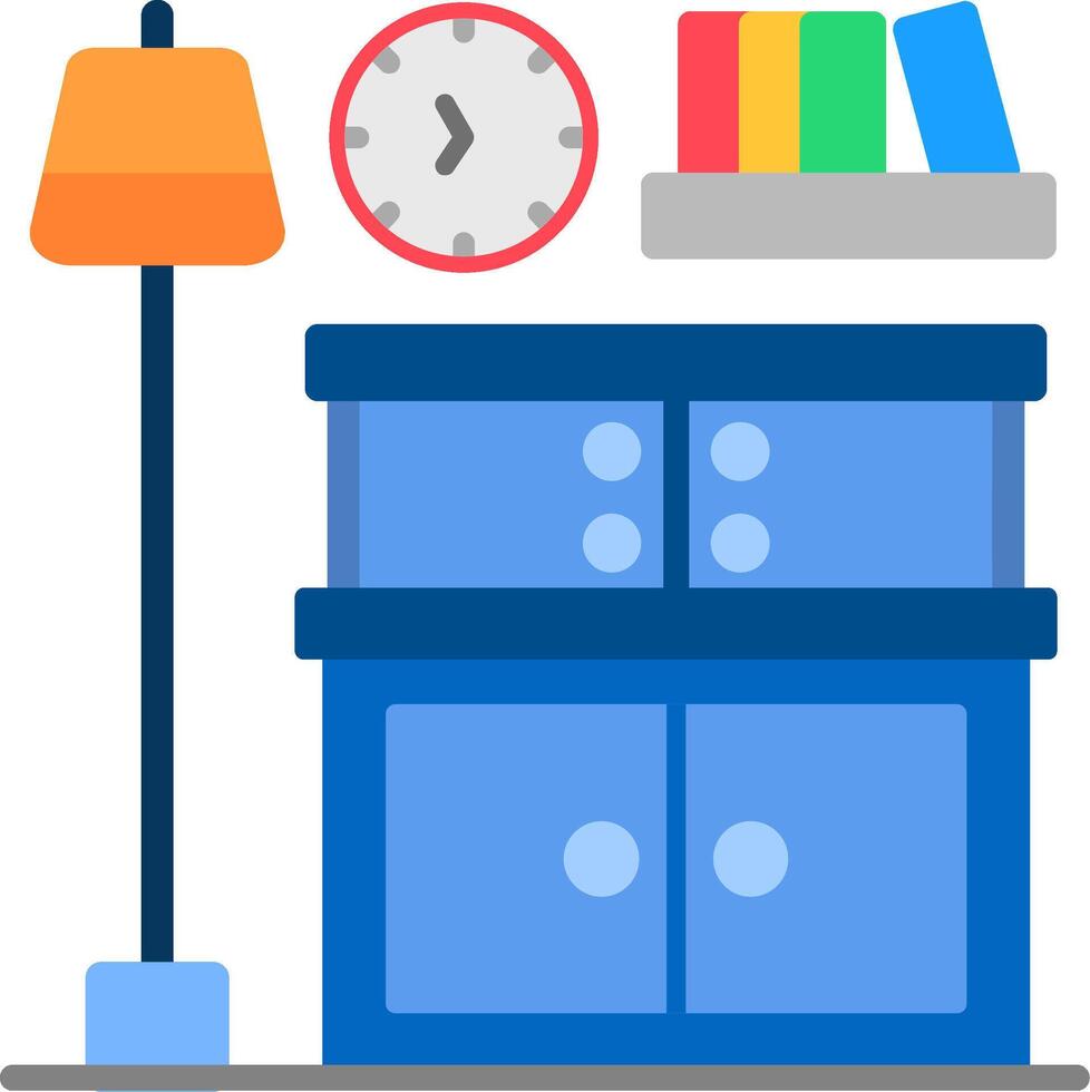 Cabinet Flat Icon vector