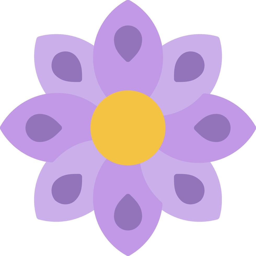 Dahlia Flat Icon vector