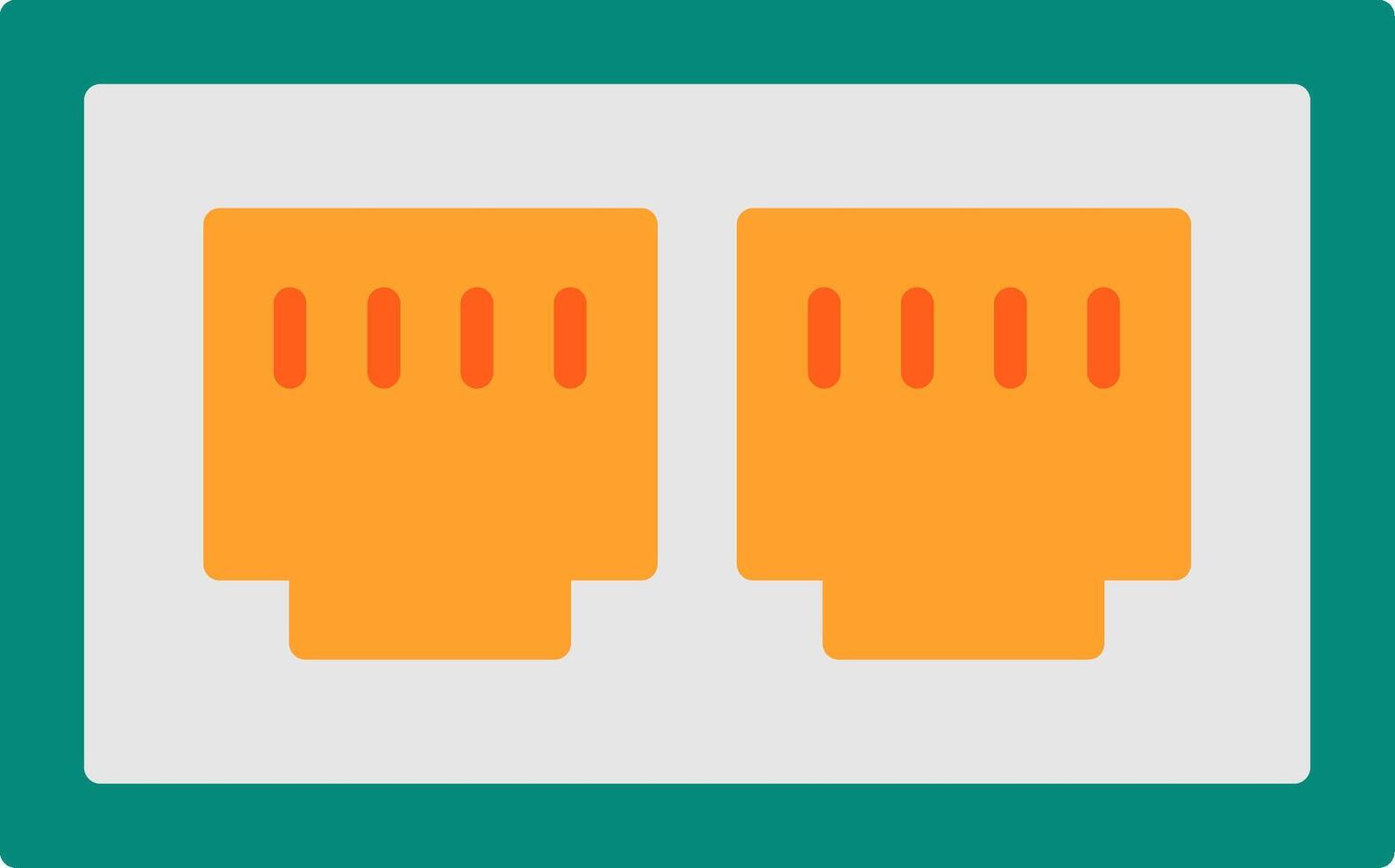 Ethernet Flat Icon vector