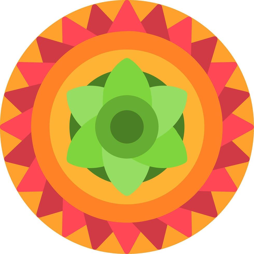 Mandala Flat Icon vector