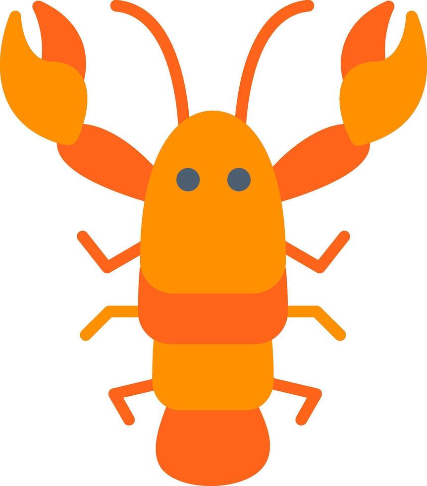 Lobster Flat Icon vector