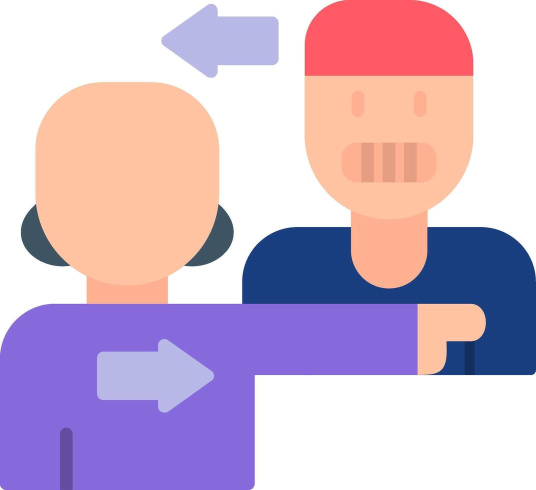 Opposite Flat Icon vector