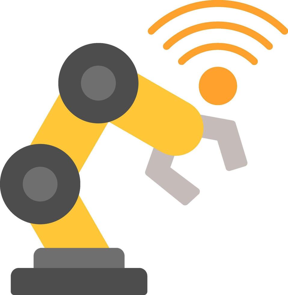 Robotic Arm Flat Icon vector