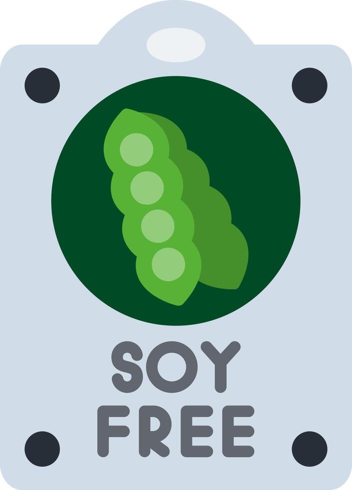 Soy Free Flat Icon vector