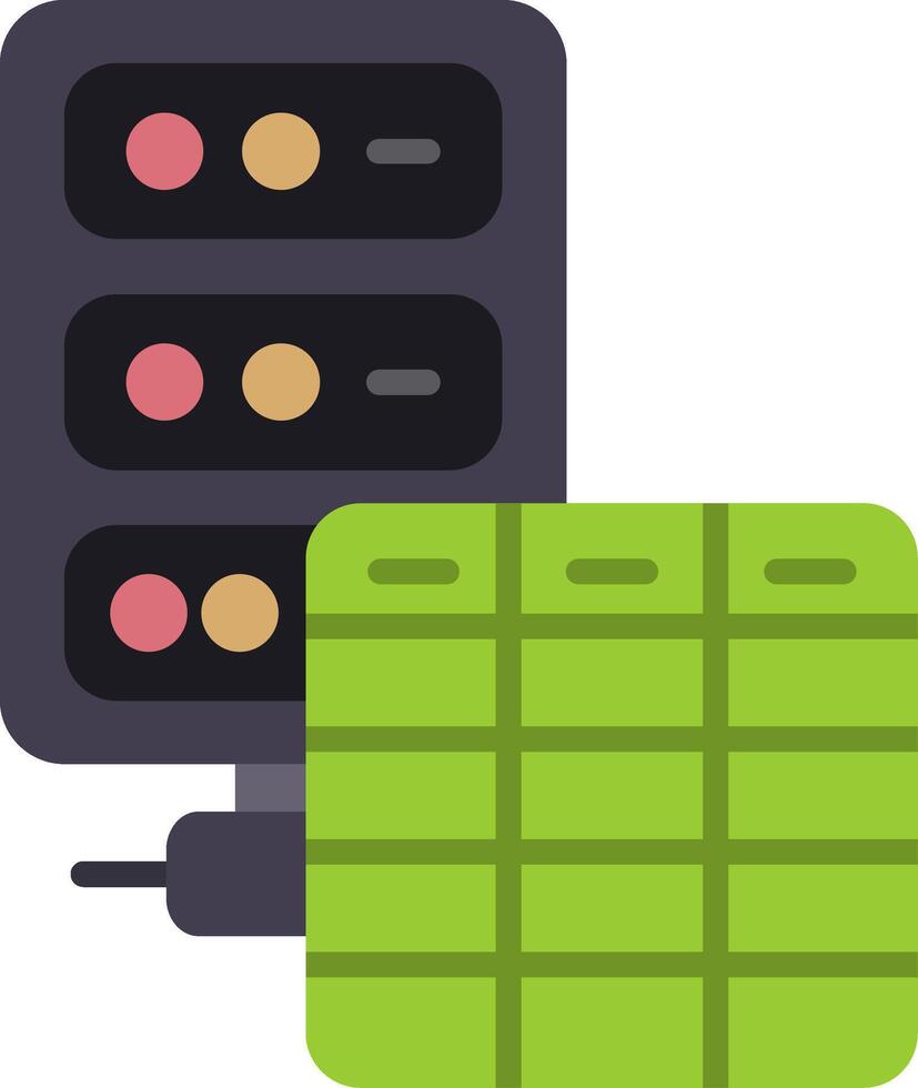 Database Flat Icon vector