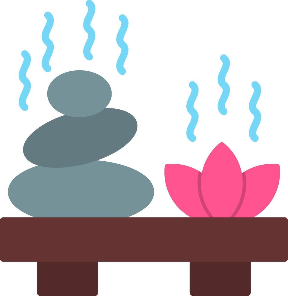 Hot Stone Flat Icon vector