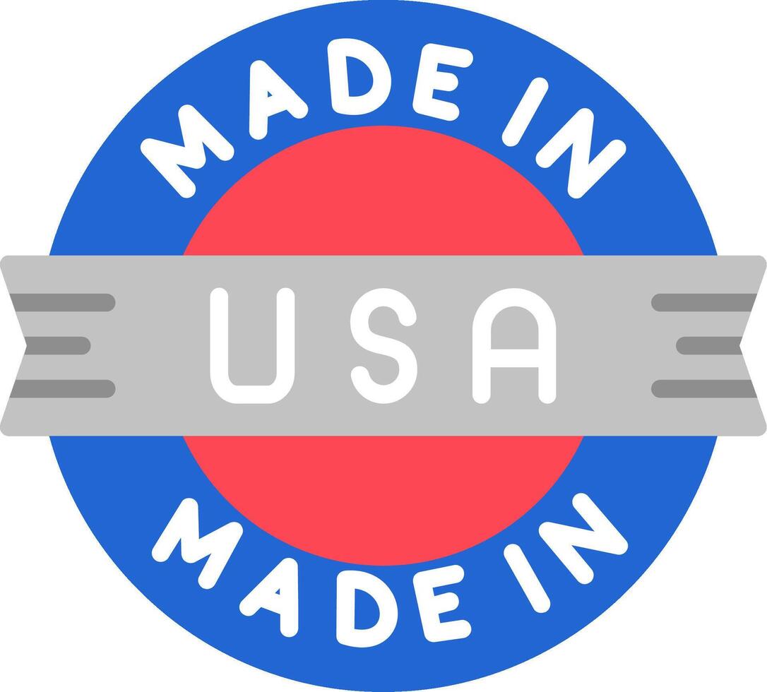 Made In Usa Flat Icon vector