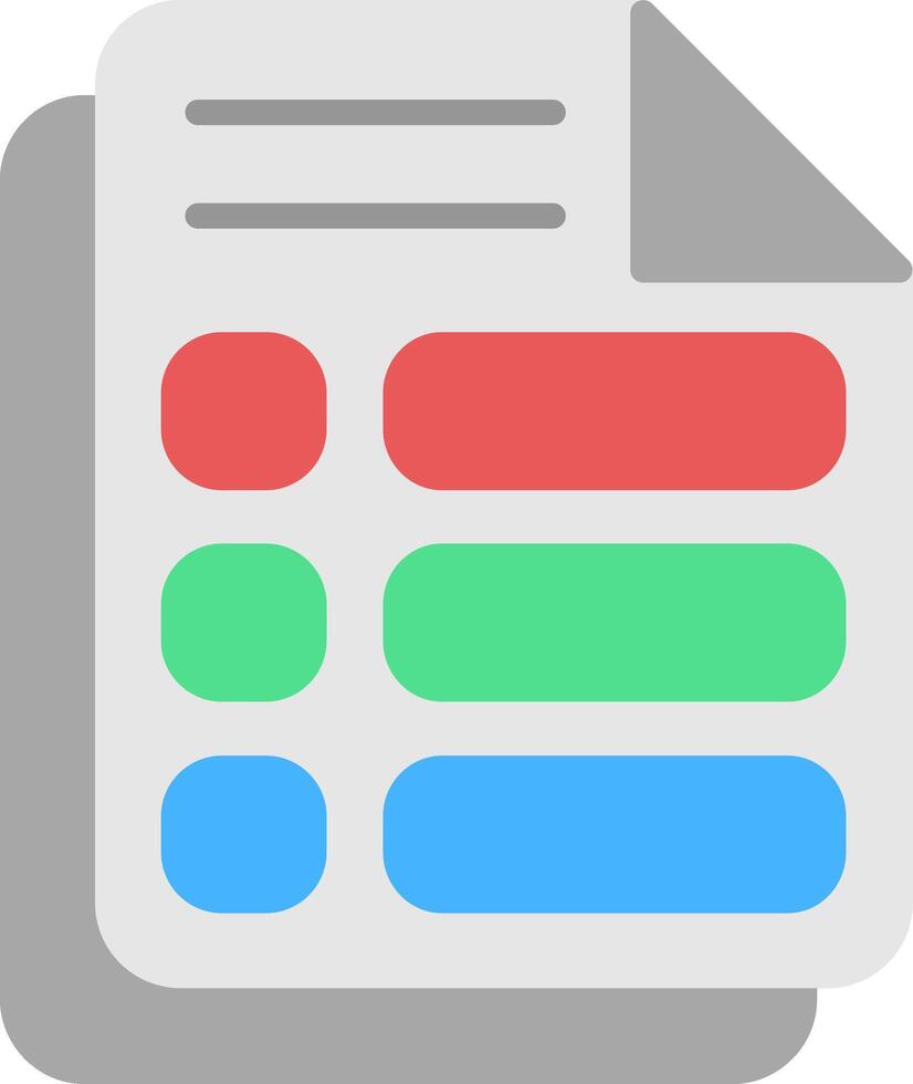 List Flat Icon vector