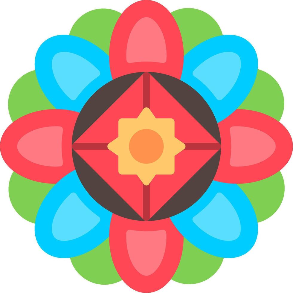 Mandala Flat Icon vector