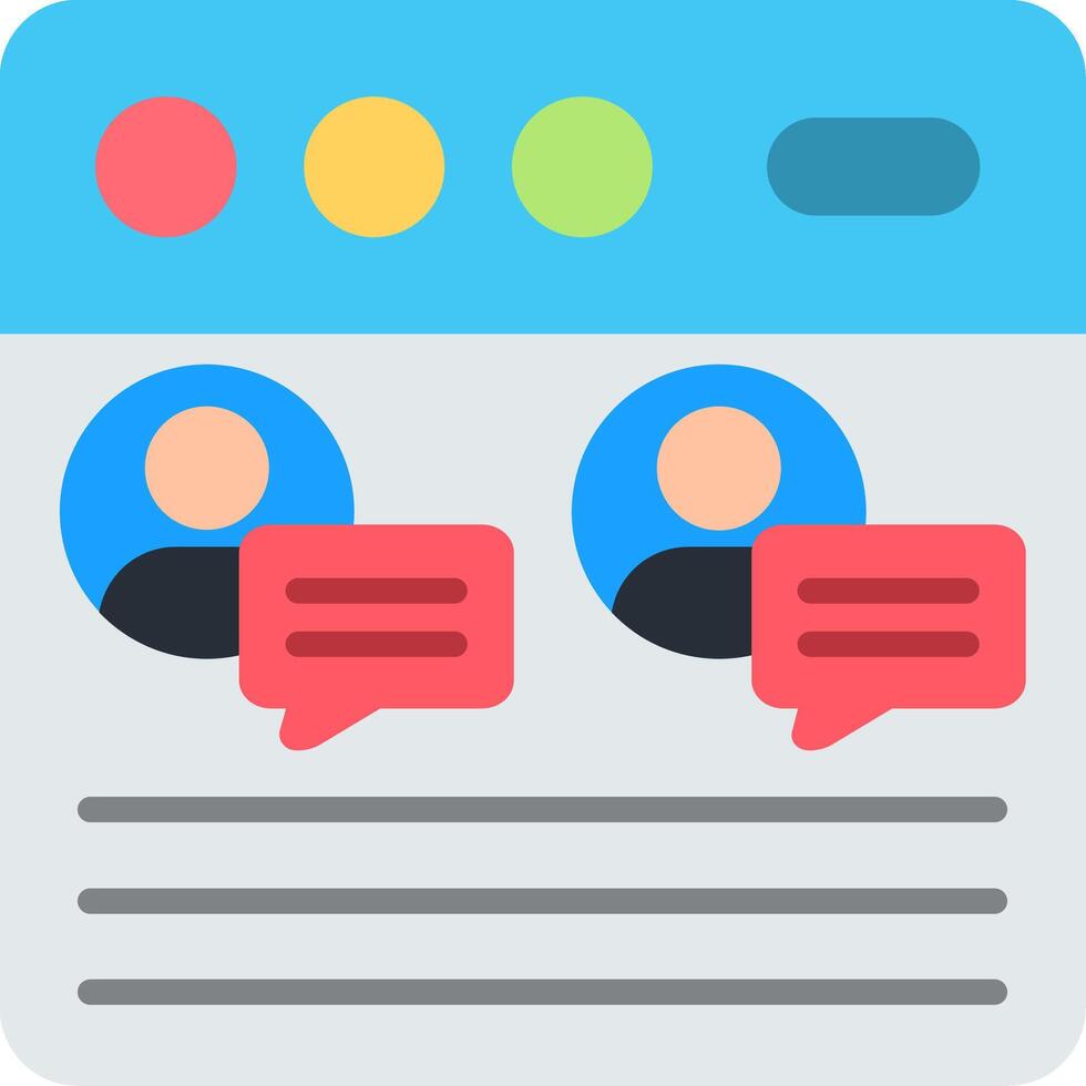 Multiple Chat Flat Icon vector