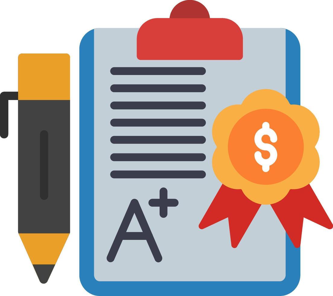 Results Flat Icon vector