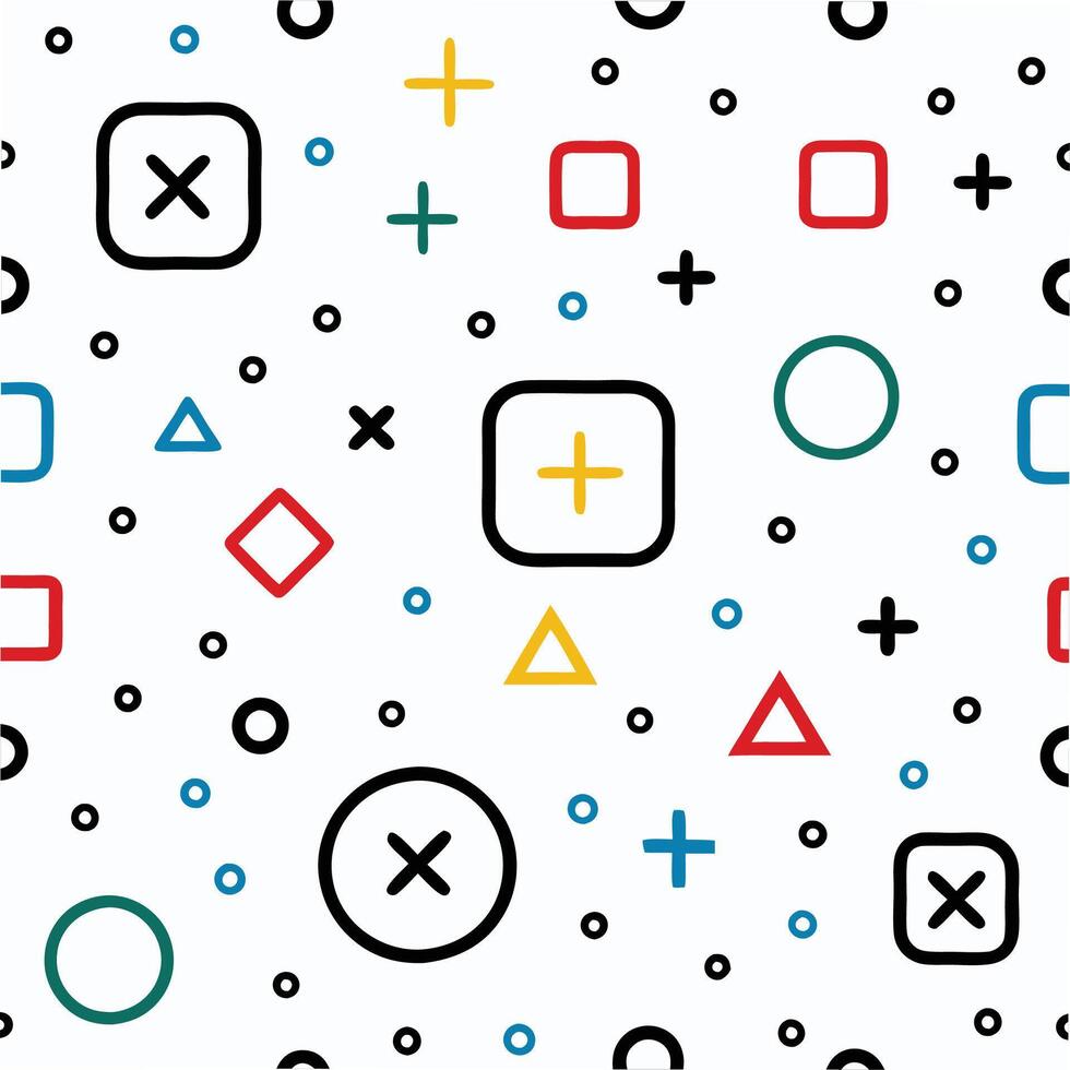 a colorful pattern with squares and crosses vector