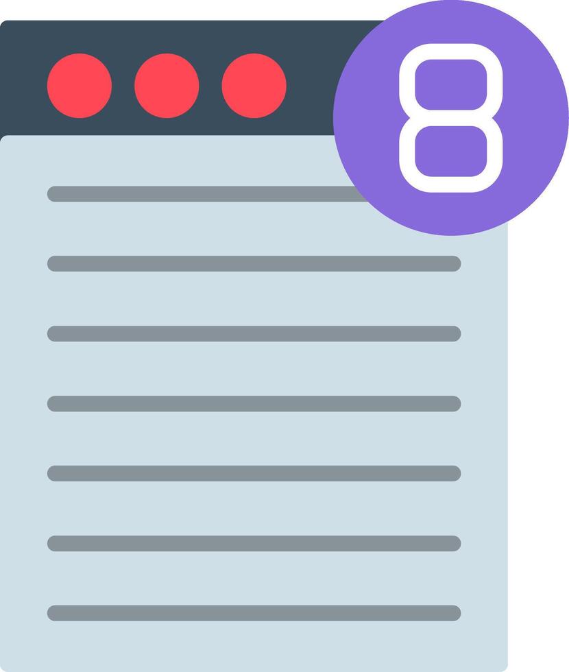 Note Flat Icon vector