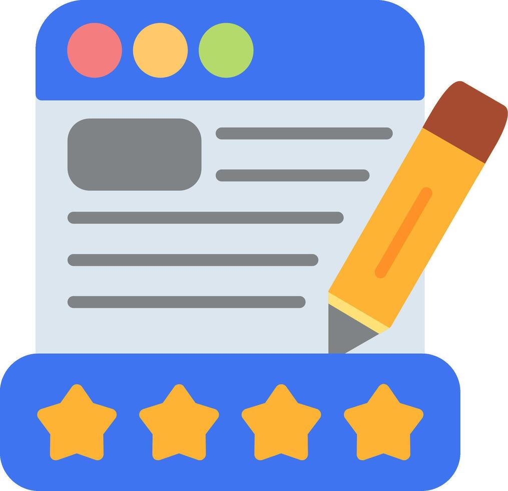 Review Flat Icon vector