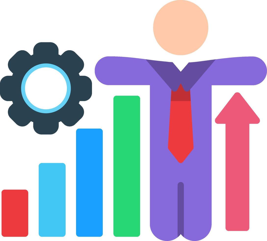 Personal Growth Flat Icon vector