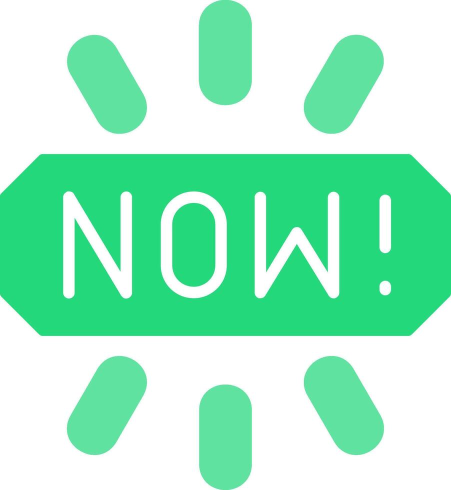 Now Flat Icon vector