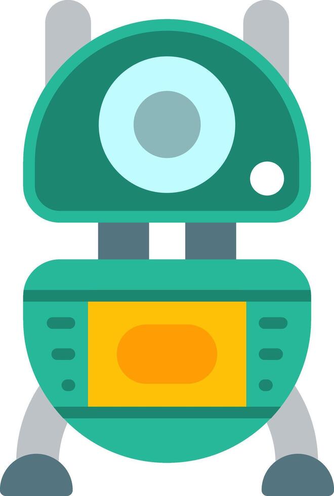 Robot Flat Icon vector