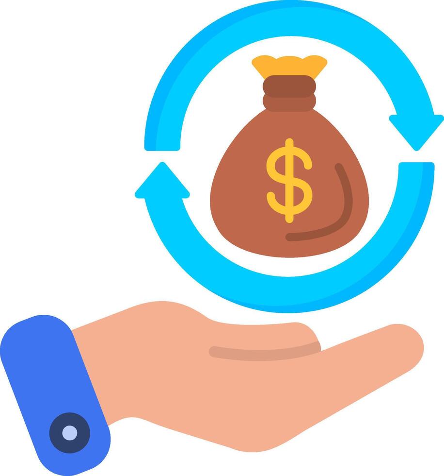 Return On Investment Flat Icon vector