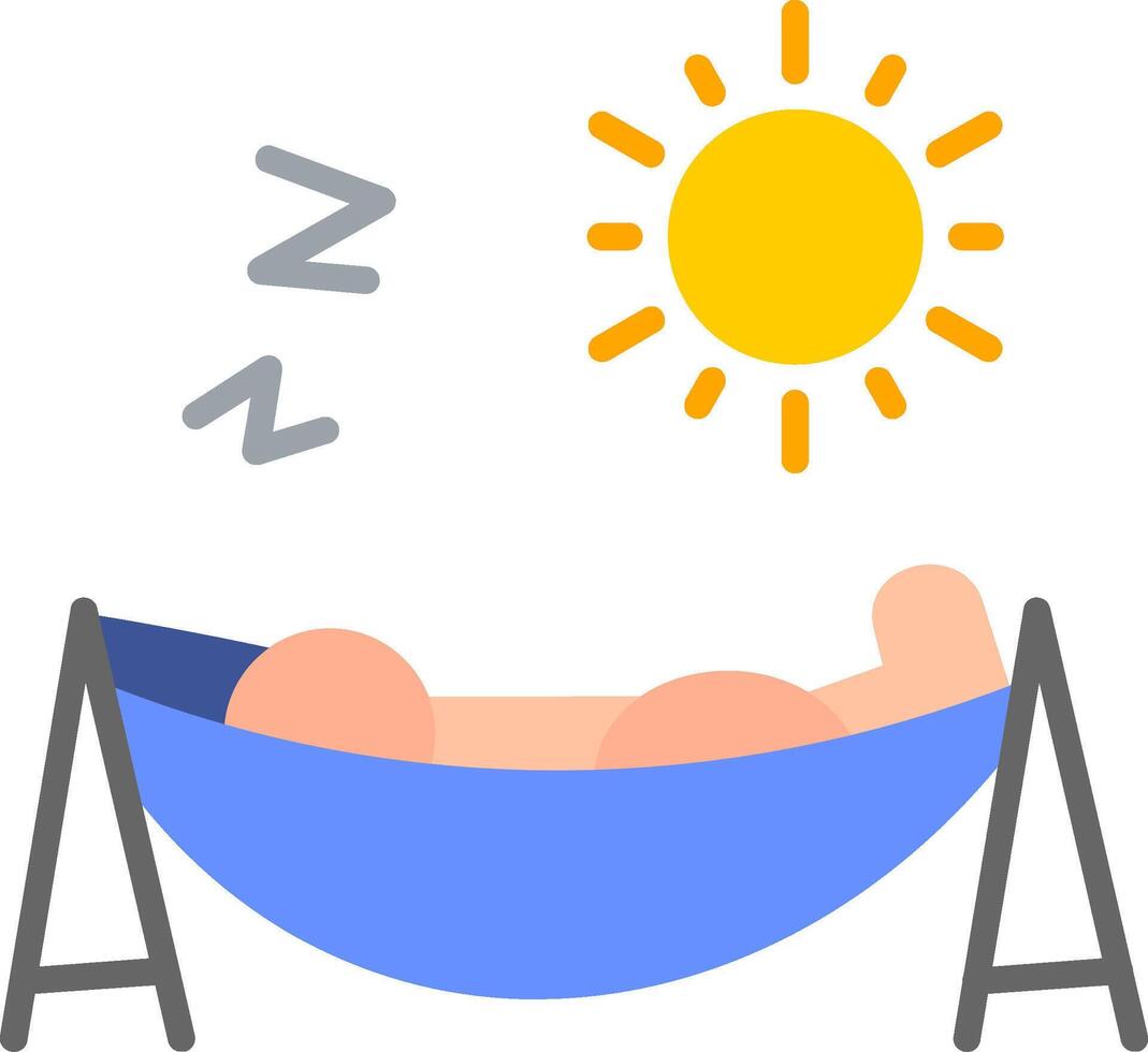 Tanning Flat Icon vector