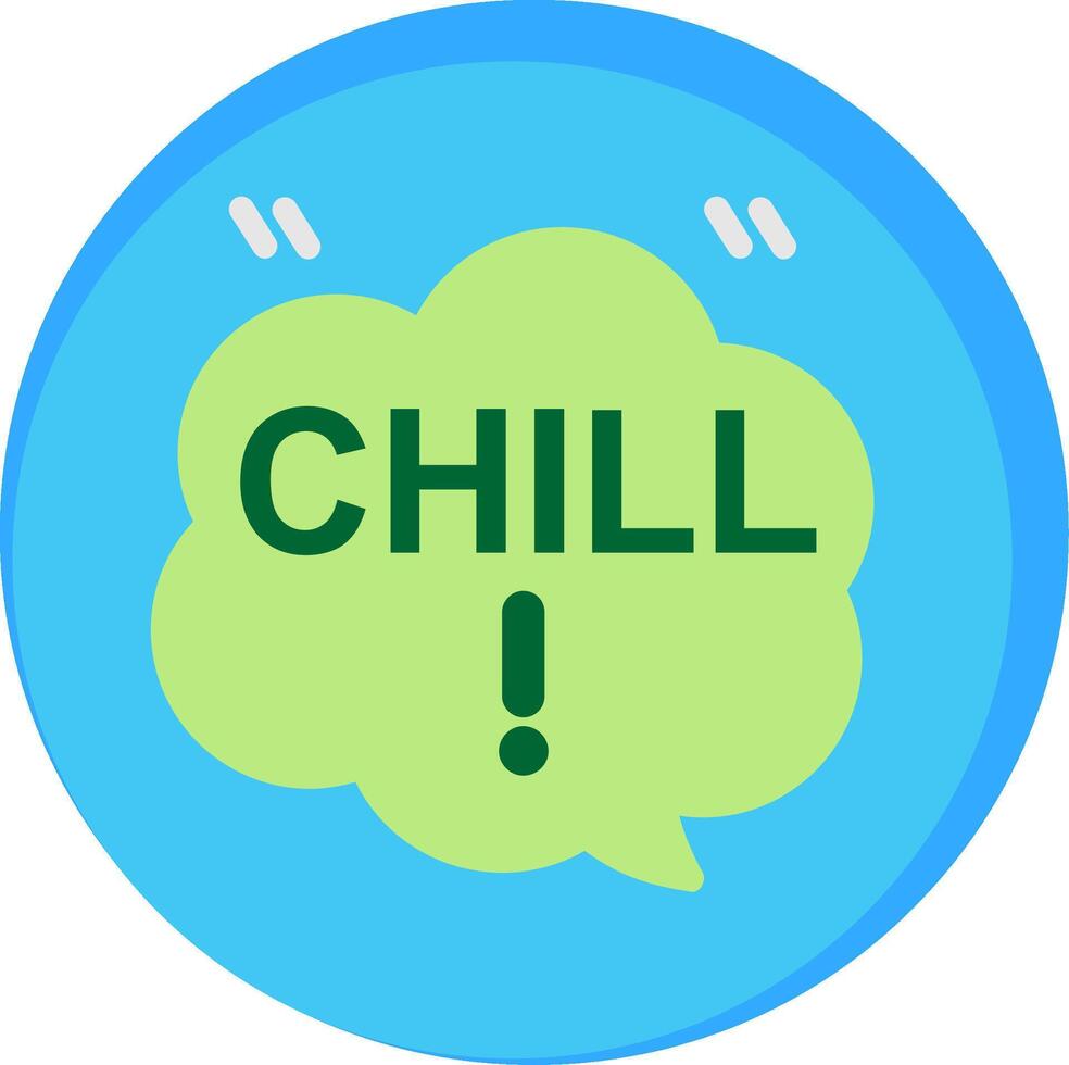 Chill Flat Icon vector