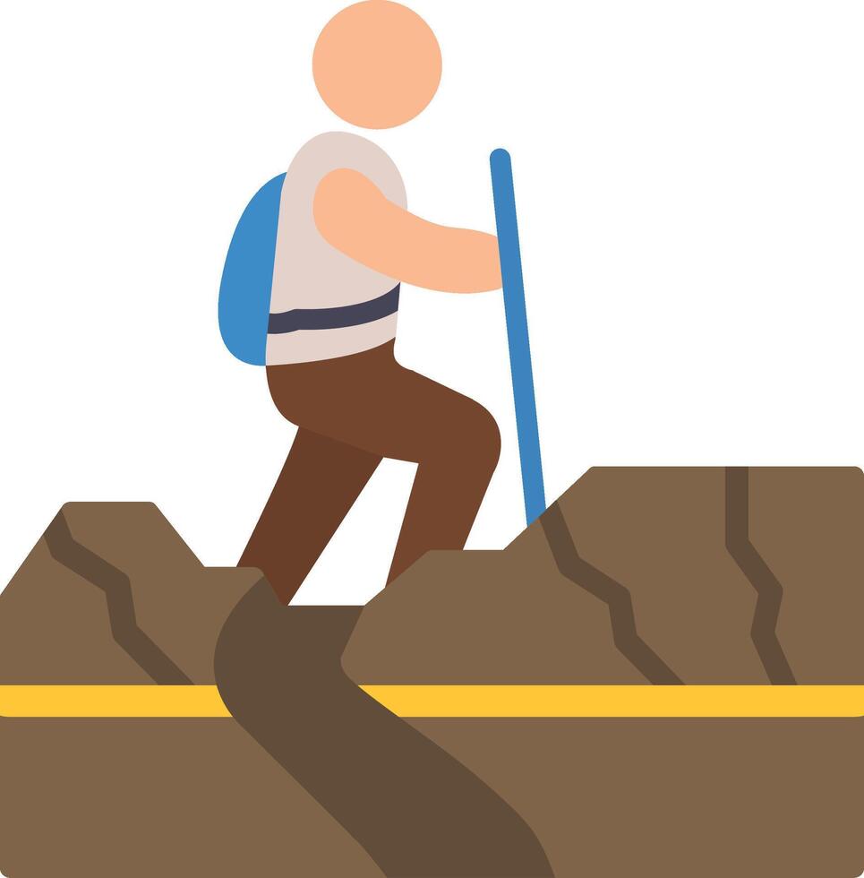 Trekking Flat Icon vector