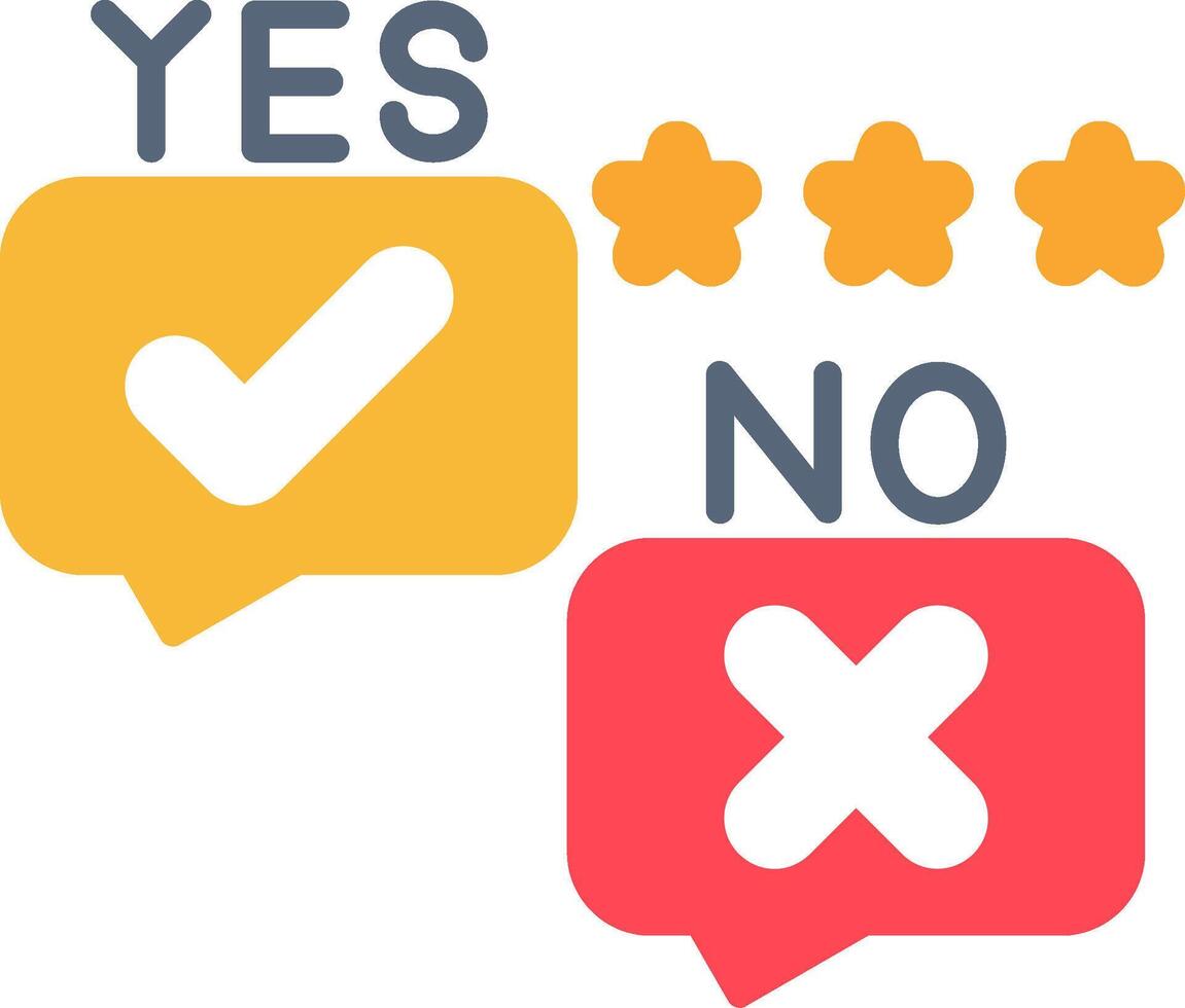 Yes No Flat Icon vector