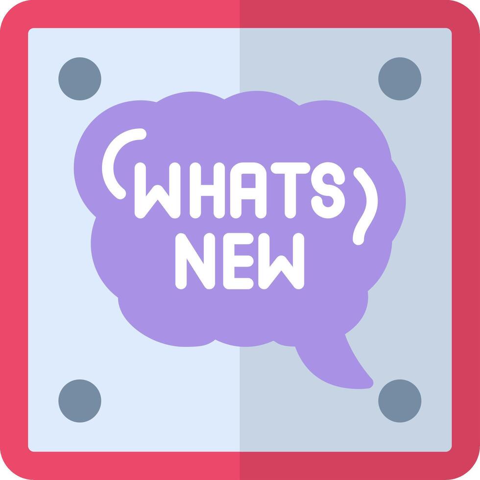 Whats New Flat Icon vector