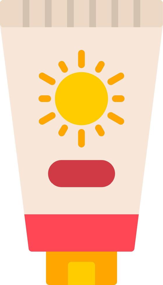 Sun Cream Flat Icon vector