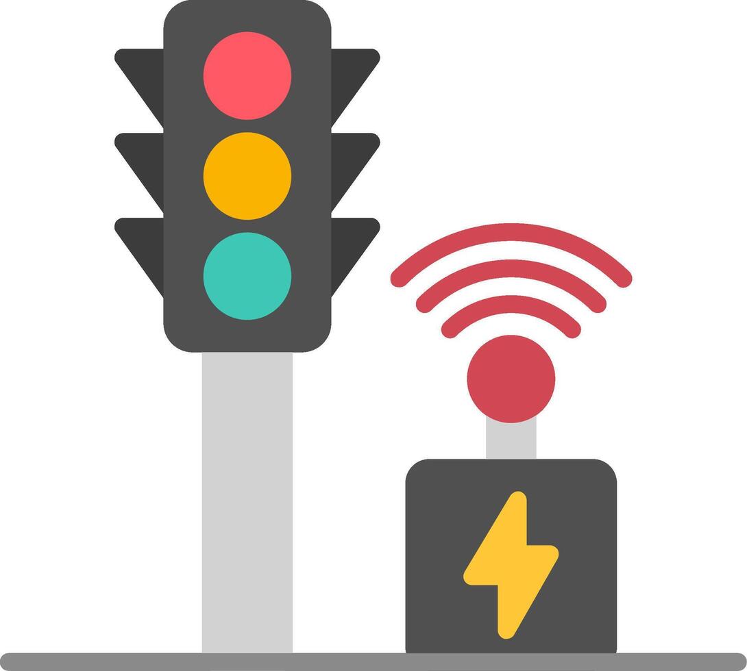 Traffic Control Flat Icon vector