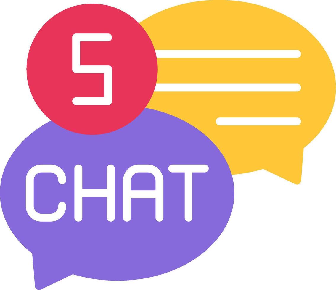 Chat Flat Icon vector