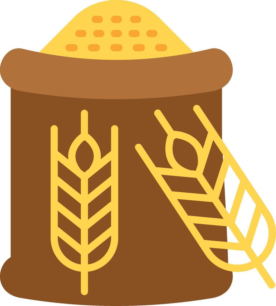 Wheat Flat Icon vector