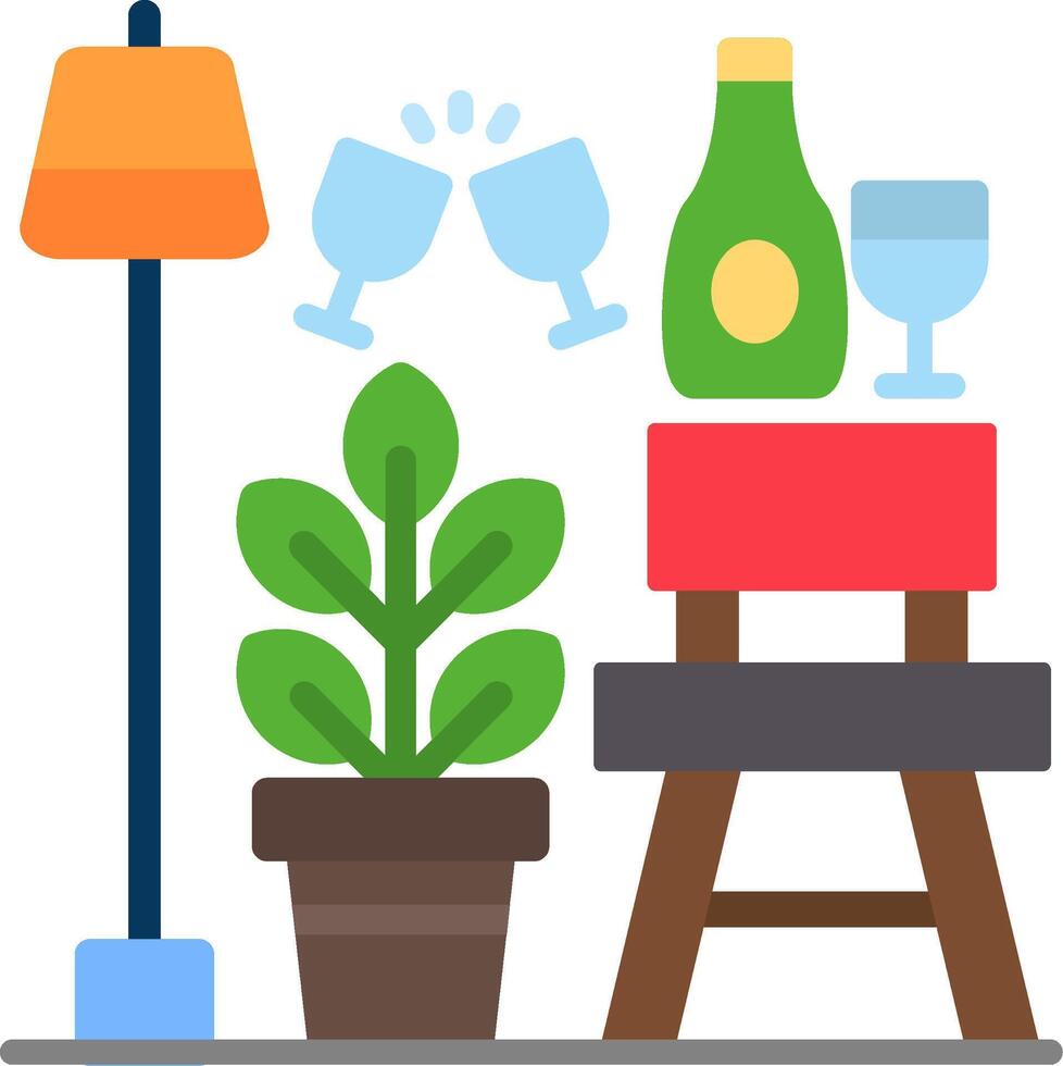 Bar Stool Flat Icon vector