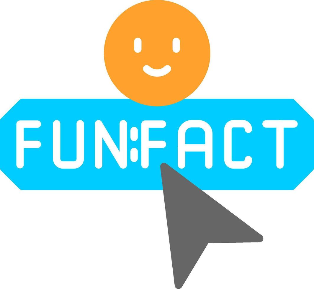 Fun Fact Flat Icon vector