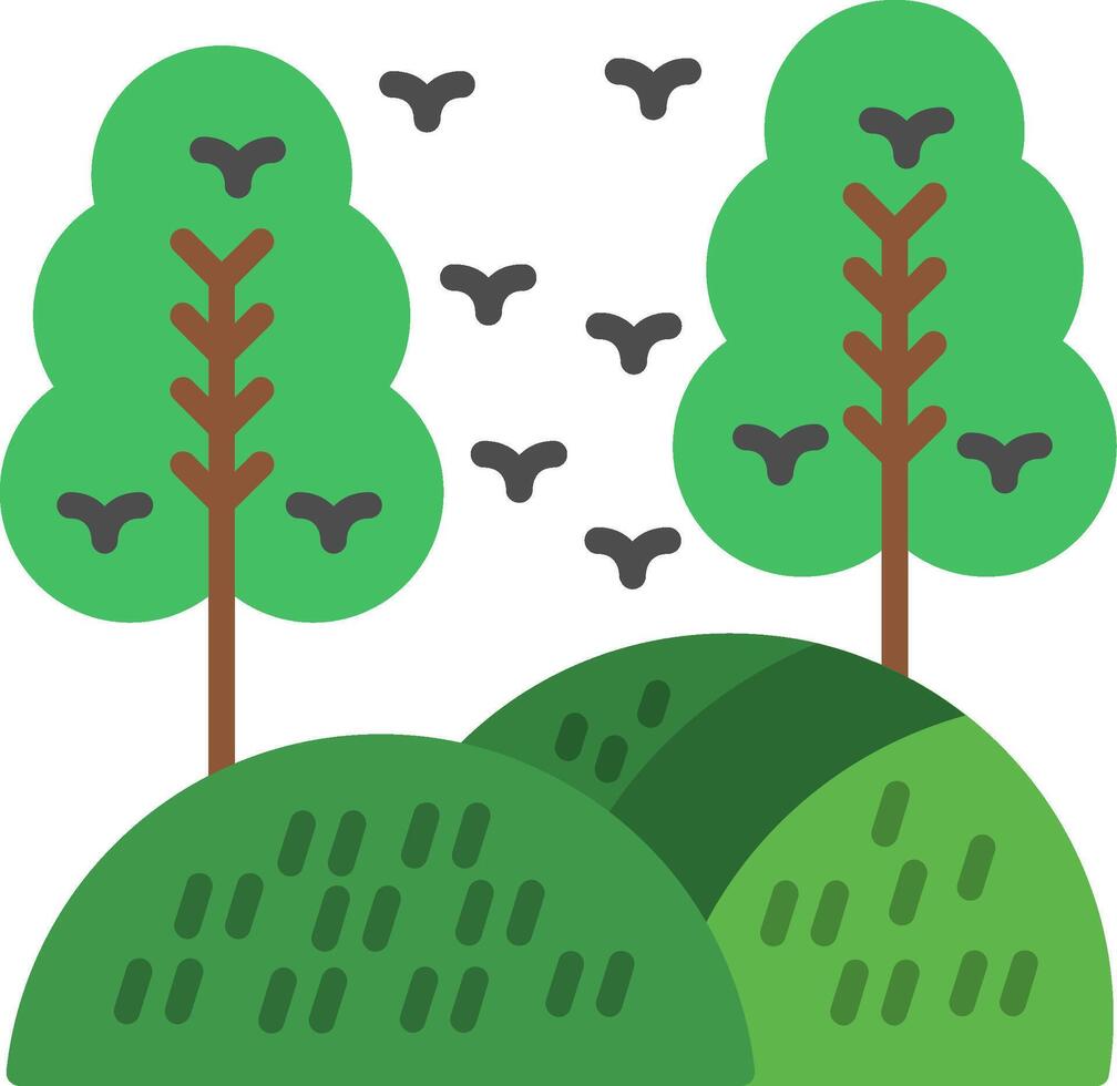 Hill Flat Icon vector