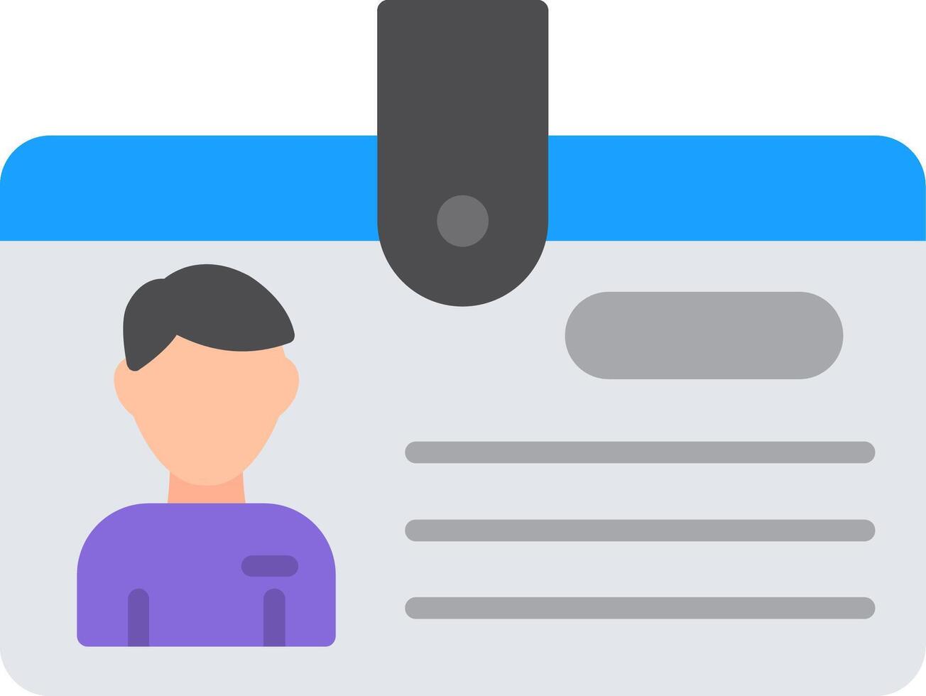 Id Card Flat Icon vector