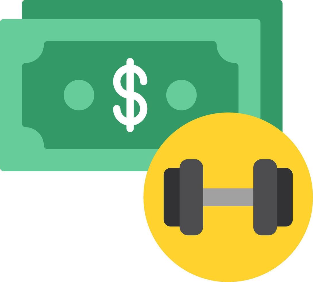 Gym Fee Flat Icon vector