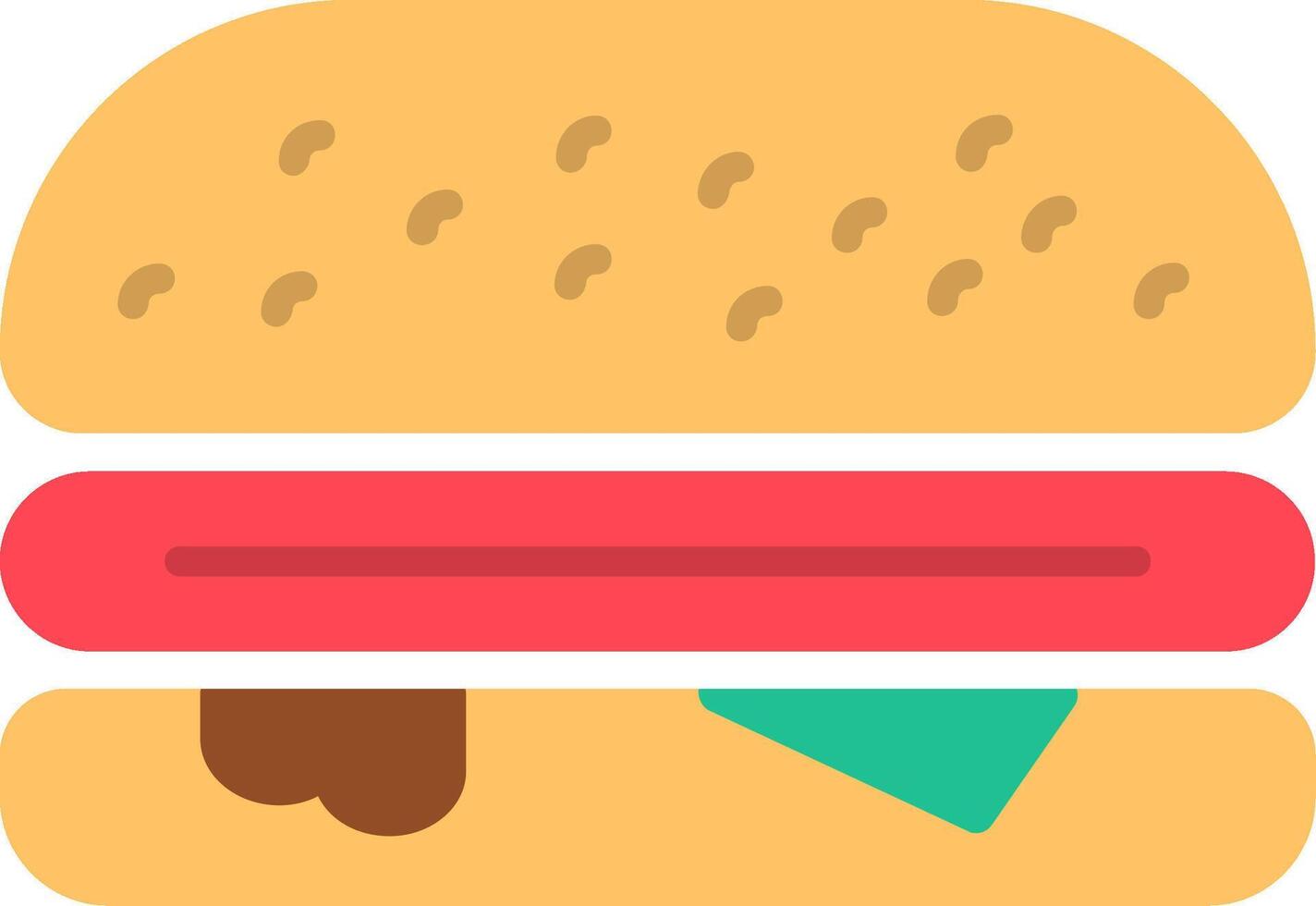 Hamburger Flat Icon vector