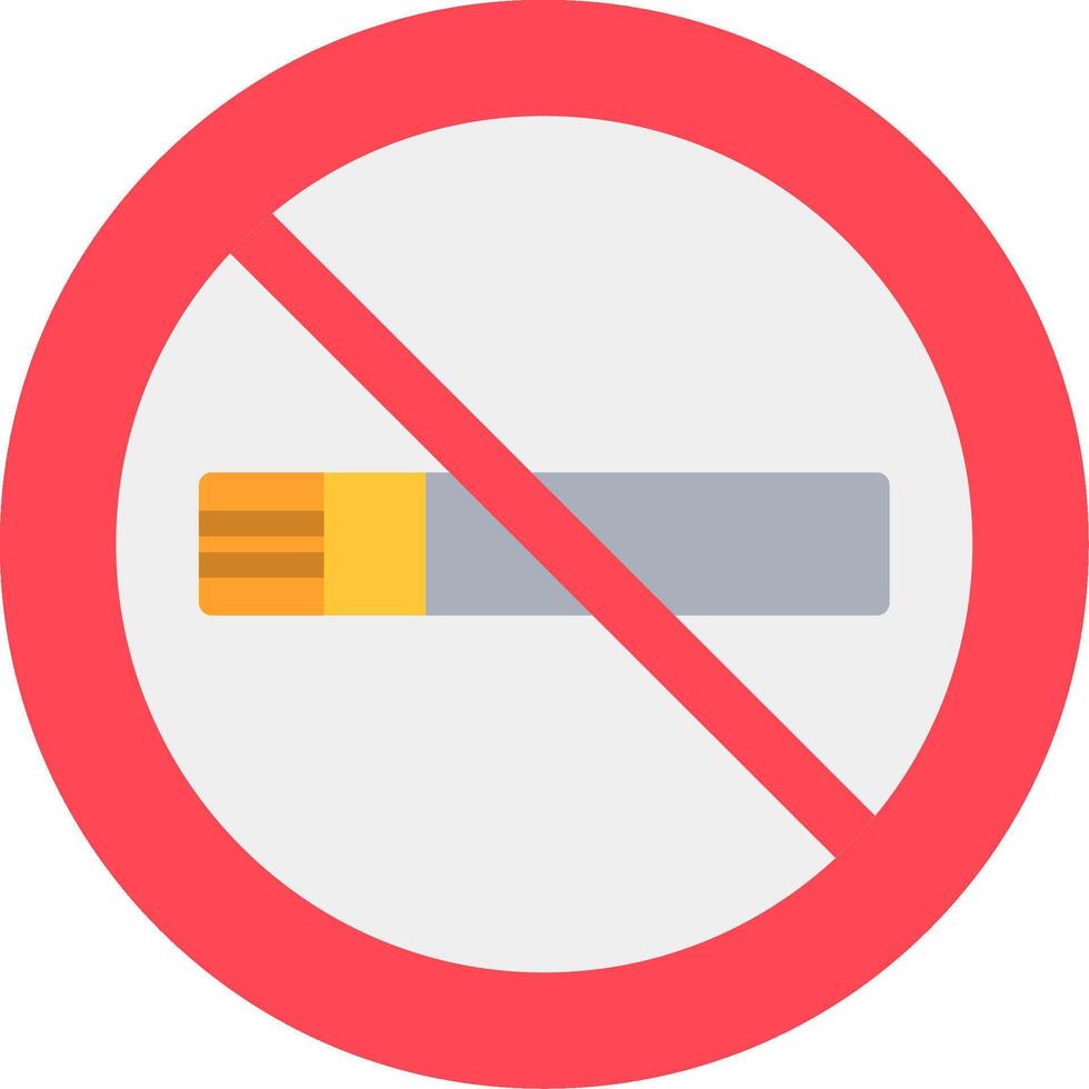 No Smoking Flat Icon vector