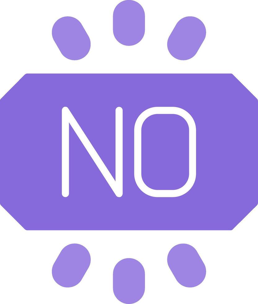 No Flat Icon vector