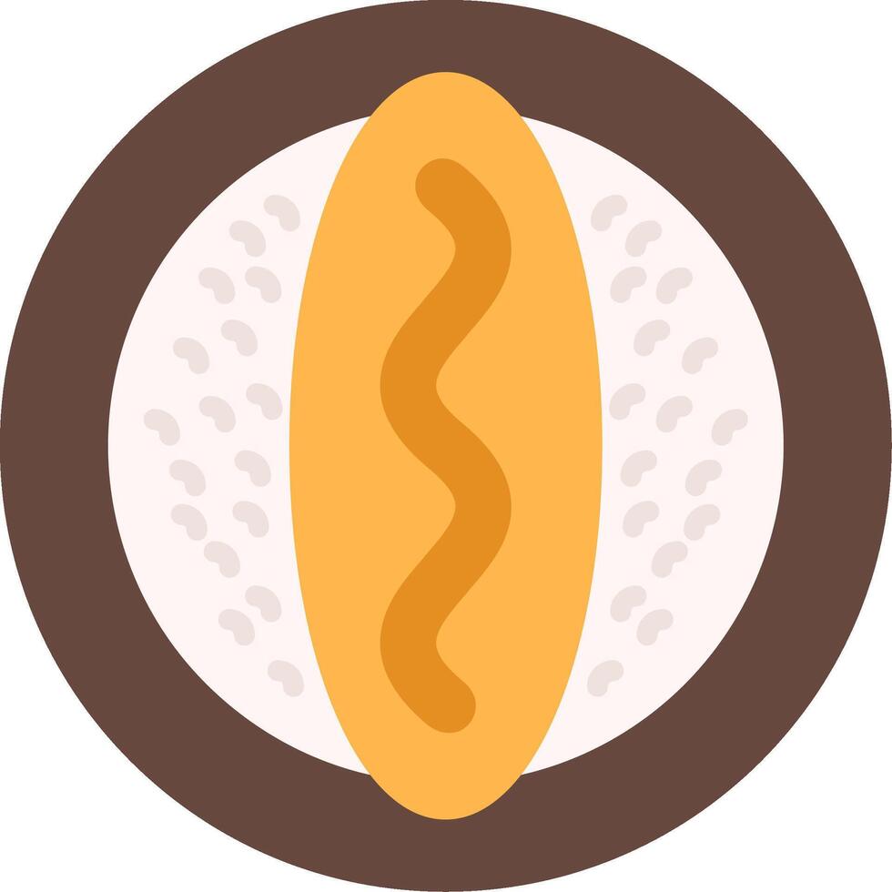 Omuraisu Flat Icon vector