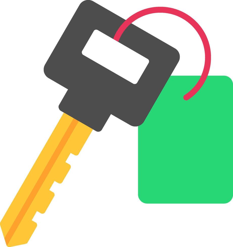 Primary Key Flat Icon vector