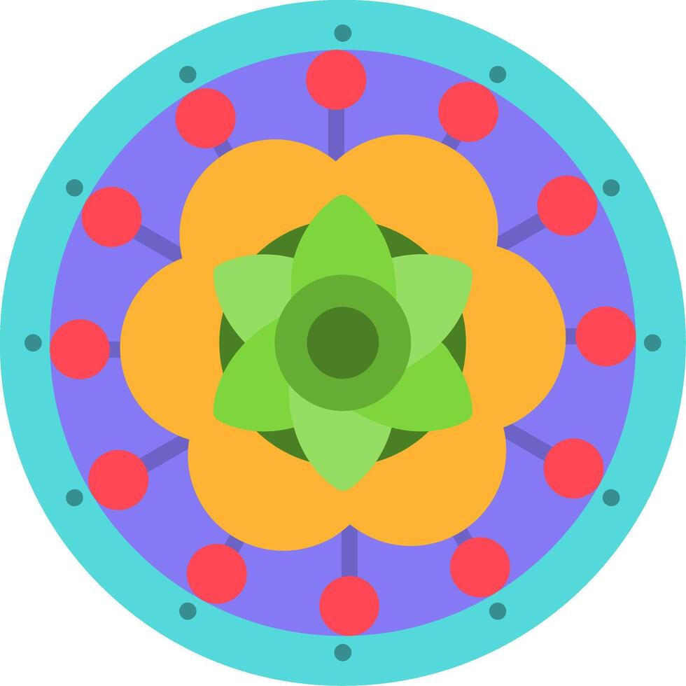 Mandala Flat Icon vector