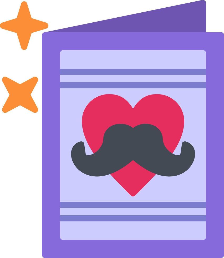 Greeting Card Flat Icon vector