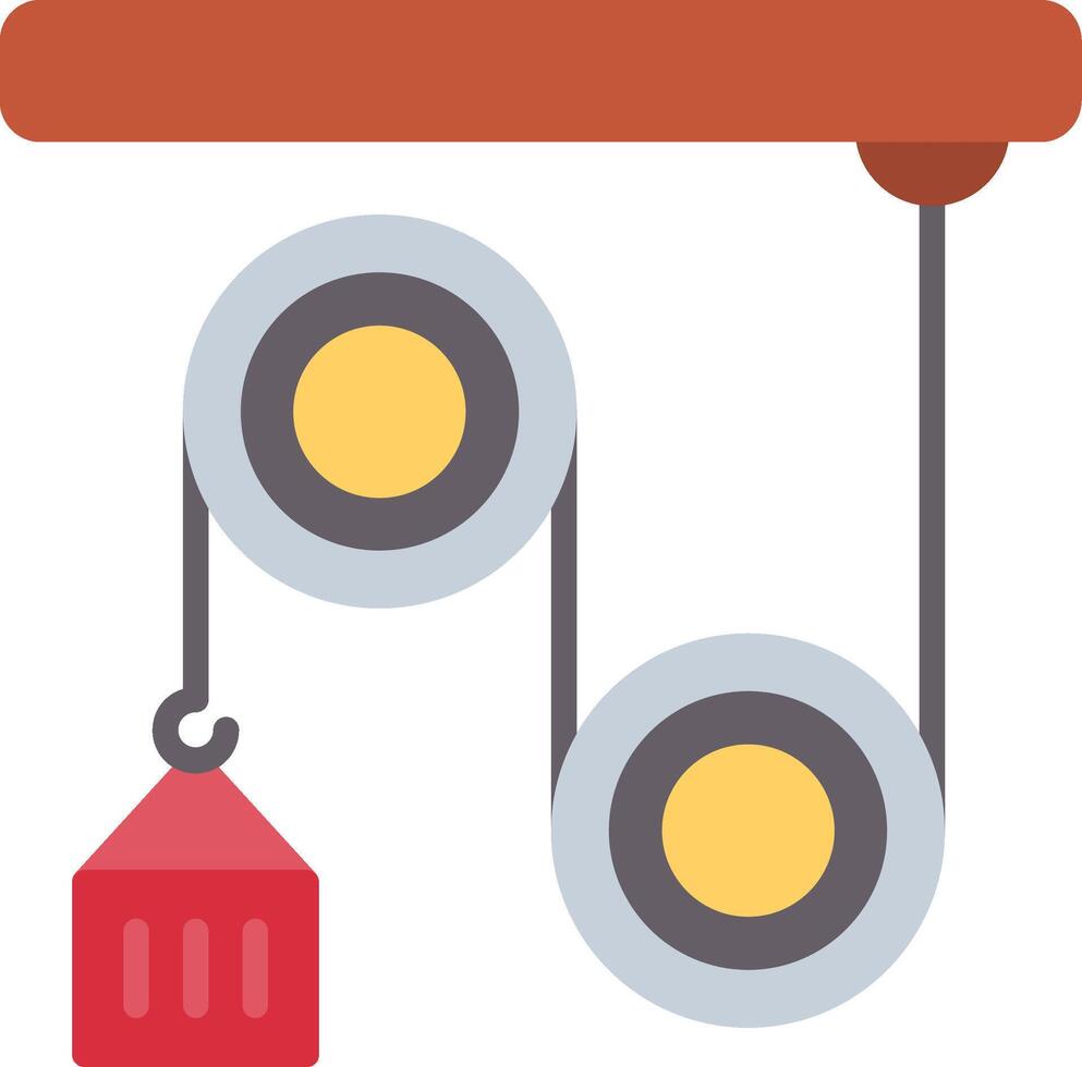 Pulley Flat Icon vector