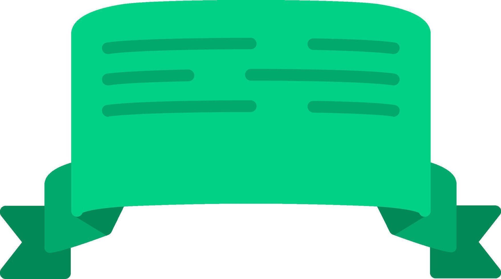 Ribbon Folds Flat Icon vector