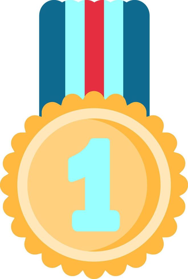 1st Prize Flat Icon vector