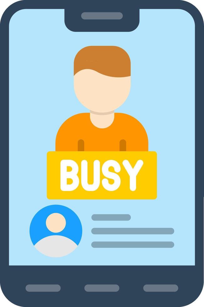 Busy Flat Icon vector