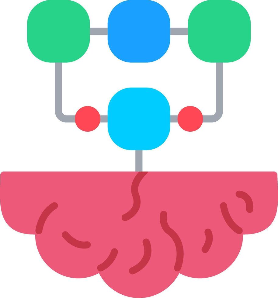 Data Modeling Flat Icon vector
