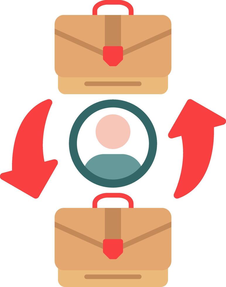 Job Rotation Flat Icon vector