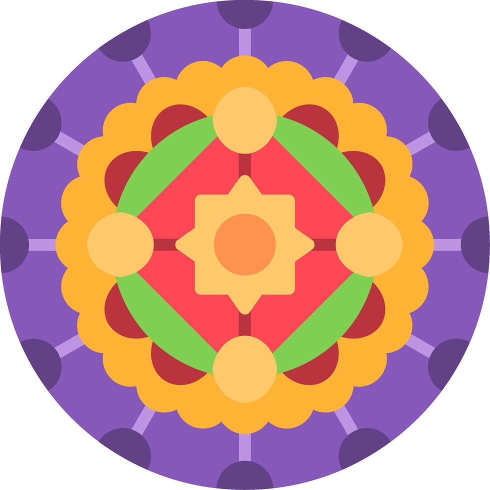 Mandala Flat Icon vector